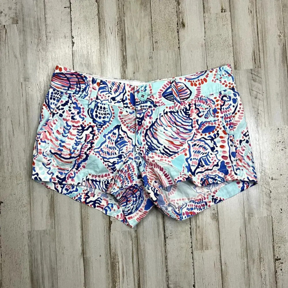 Lilly Pulitzer The Walsh Short Shell Me About It Size 0 Multicolor Summer Casual - Picture 2 of 5